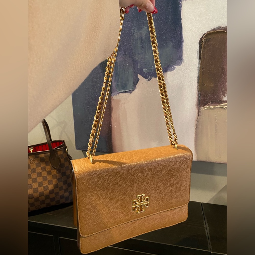 TORY BURCH Cognac Chain Bag